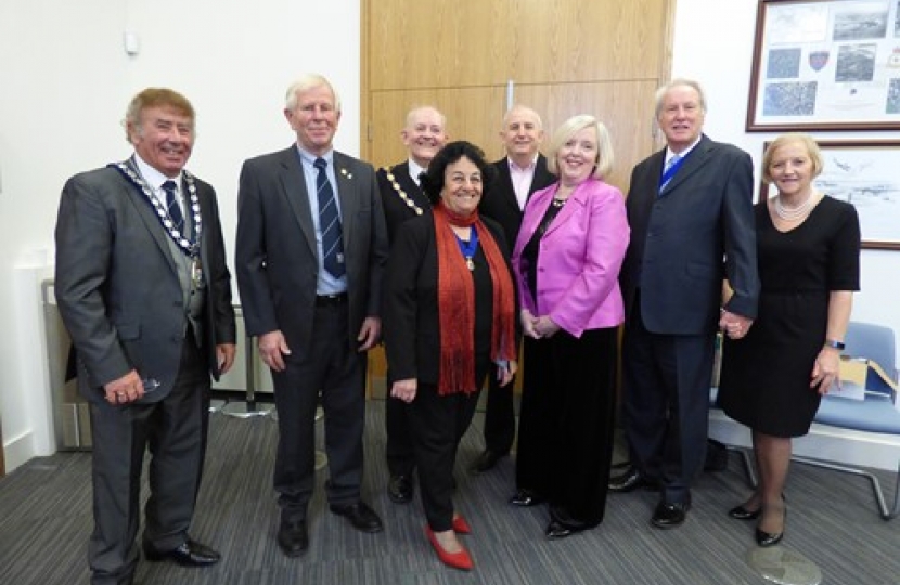 Cllr John Davies (Deputy Chairman HDC), Keith Baker, Cllr Richard West (Chairman HDC), Barbara Boddington, Cllr Keith Reynolds, Debbie Reynolds, Peter Bucknell